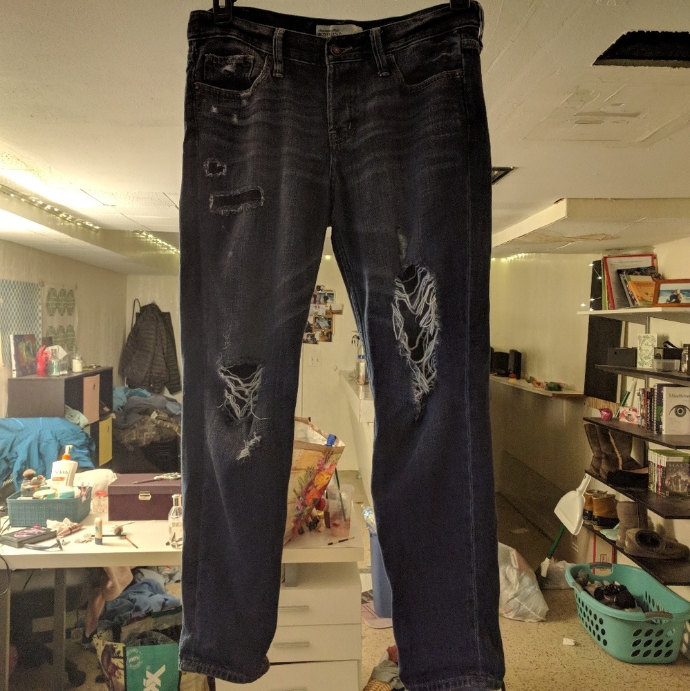Abercrombie and Fitch Distressed Boyfriend Jean